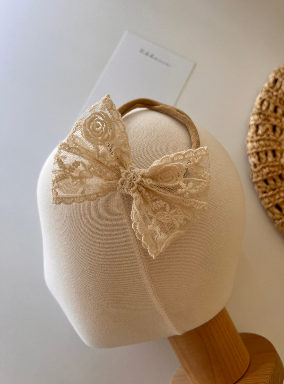 Rosie Floral Lace Bow headband