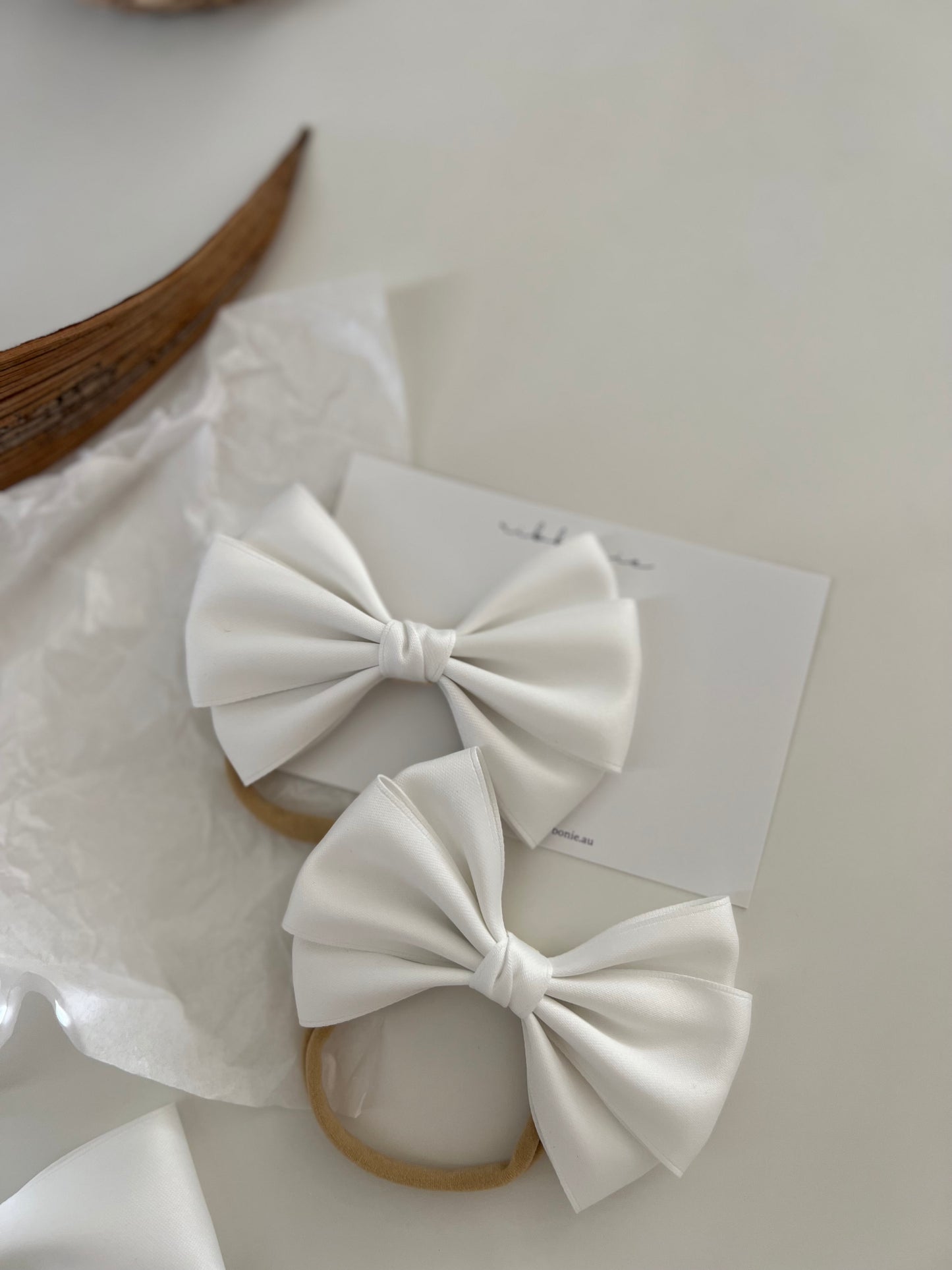 Classic Satin Bow Soft Headband